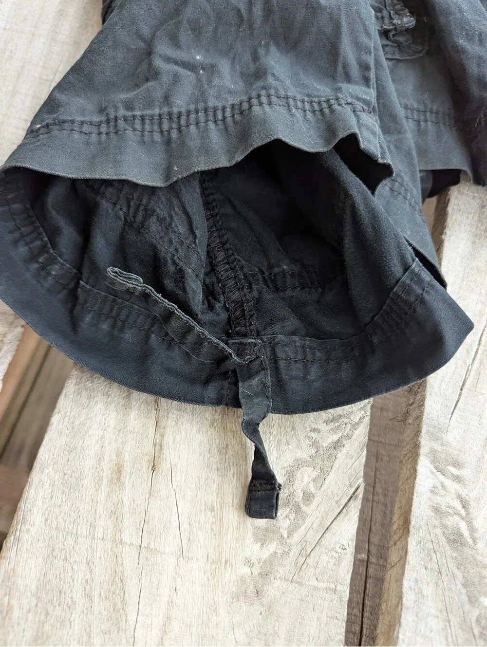 Unionbay 36 Y2K Black Distressed Paint Splatter Cargo Shorts Workwear 14 inseam